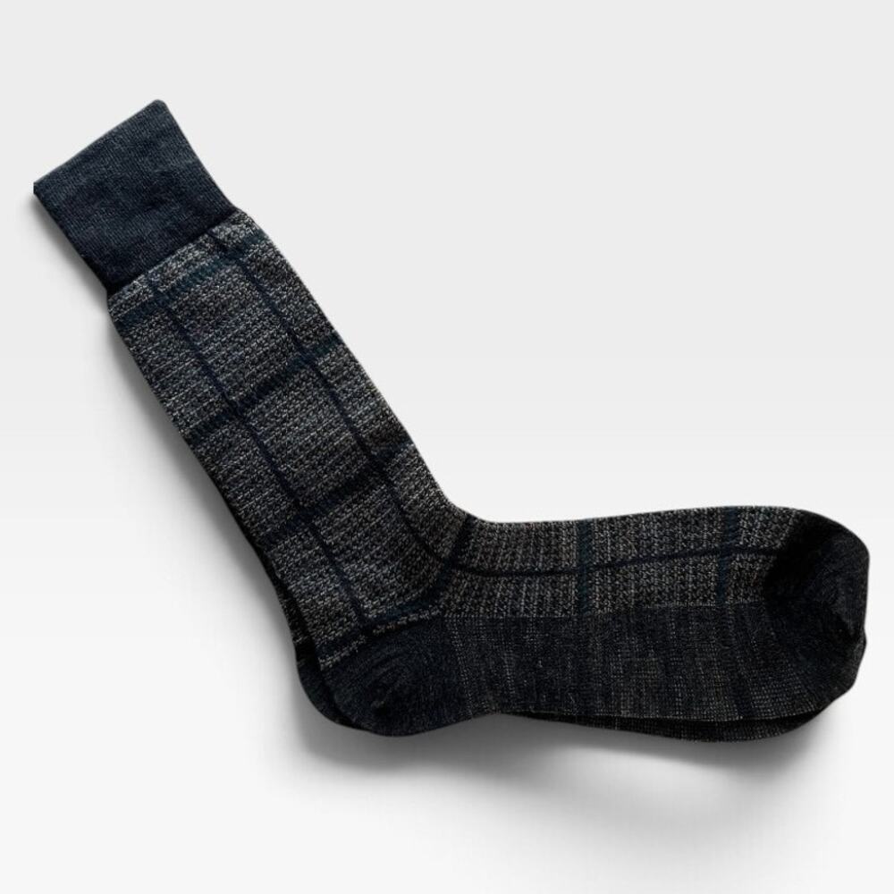 BOSS Hugo Boss Men's Dress Socks Brown Black Glen Plaid One Pair